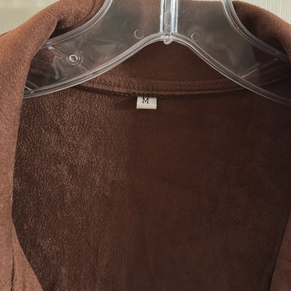 Soft Brown Fringed Jacket - Picture 3 of 4